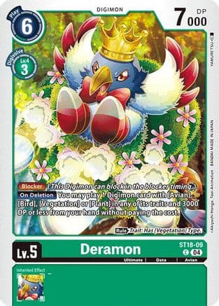 Deramon — Starter Deck 18: Guardian Vortex Digimon Card Game card by Akiyoshi Honga, Toei Animation