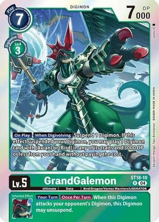 GrandGalemon — Starter Deck 18: Guardian Vortex Digimon Card Game card by Akiyoshi Honga, Toei Animation