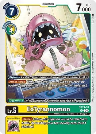 ExTyrannomon — Starter Deck 19: Fable Waltz Digimon Card Game card by banira