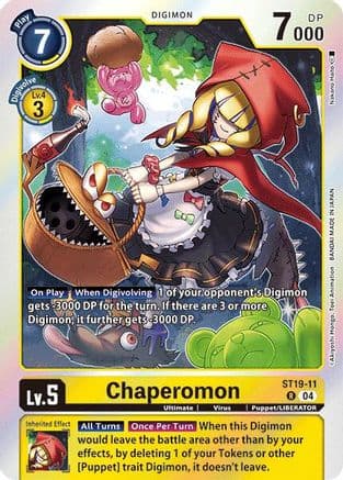 Chaperomon — Starter Deck 19: Fable Waltz Digimon Card Game card by Akiyoshi Hongo, Toei Animation