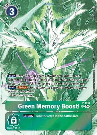 Green Memory Boost! (Starter Deck 18 Exclusive) — Digimon Promotion Cards