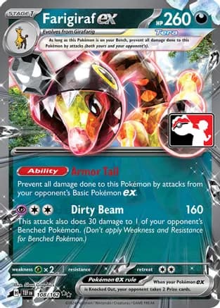Farigiraf ex - 108/162 — Prize Pack Series Cards Pokémon TCG card by 5ban Graphics