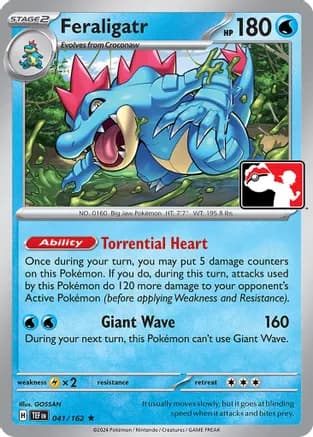 Feraligatr - 041/162 — Prize Pack Series Cards Pokémon TCG card by GOSSAN