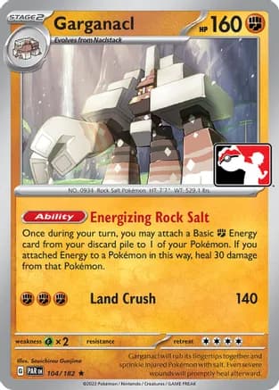 Garganacl - 104/182 — Prize Pack Series Cards Pokémon TCG card by Souichirou Gunjima
