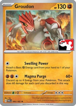 Groudon - 093/182 — Prize Pack Series Cards Pokémon TCG card by Uta