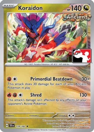 Koraidon - 119/162 — Prize Pack Series Cards Pokémon TCG card by Teeziro