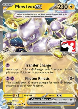 Mewtwo ex - 058/182 — Prize Pack Series Cards Pokémon TCG card by aky CG Works