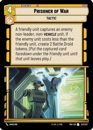 Prisoner of War — Twilight of the Republic Star Wars: Unlimited card by Amad Mir
