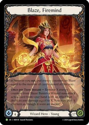 Blaze, Firemind - HER118 — Flesh and Blood: Promo Cards