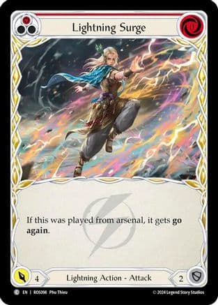 Lightning Surge (Red) — Rosetta Flesh and Blood card by Phig Haus