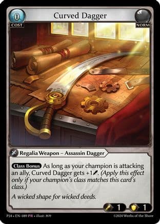 Curved Dagger — Promotional Cards