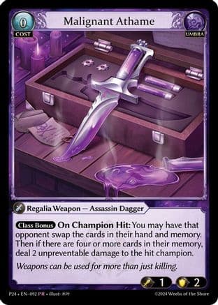 Malignant Athame — Promotional Cards