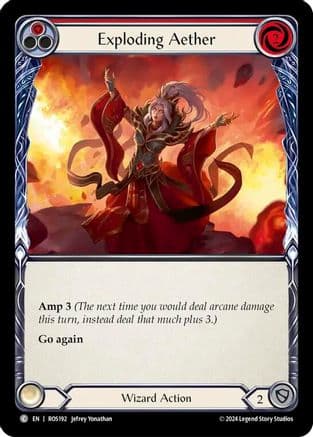 Exploding Aether (Red) — Rosetta Flesh and Blood card by Jeriby Yasuhara