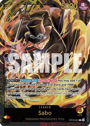 Sabo (Premium Card Collection -Leader Collection-) — One Piece Promotion Cards