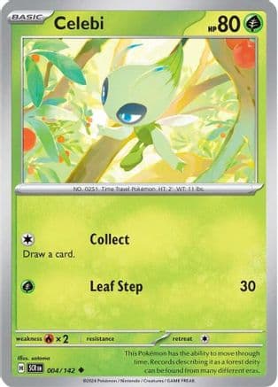 Celebi — SV07: Stellar Crown Pokémon TCG card by Megumi Mizutani