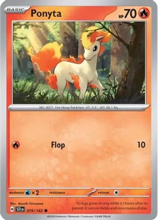 Ponyta — SV07: Stellar Crown Pokémon TCG card by Ken Sugimori