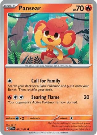 Pansear — SV07: Stellar Crown Pokémon TCG card by match