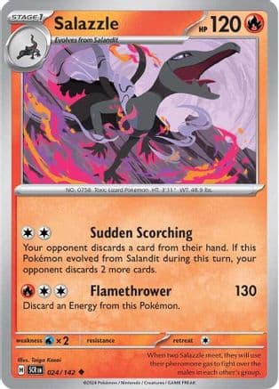 Salazzle — SV07: Stellar Crown Pokémon TCG card by Hasuno