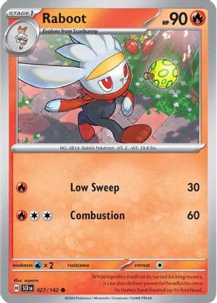 Raboot - 027/142 — SV07: Stellar Crown Pokémon TCG card by 5ban Graphics