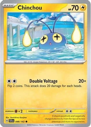 Chinchou — SV07: Stellar Crown Pokémon TCG card by sui