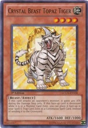 Crystal Beast Topaz Tiger — Legendary Collection 2 Yu-Gi-Oh! card by KAZUKI TAKAHASHI