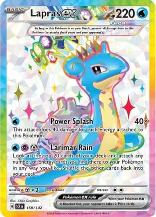 Lapras ex - 158/142 — SV07: Stellar Crown Pokémon TCG card by Ken Sugimori