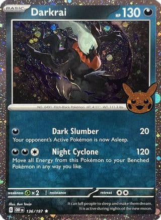 Darkrai (Cosmos Holo) — Pokémon TCG card