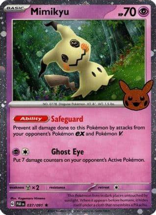 Mimikyu - 037/091 (Cosmos Holo) — Pokémon TCG card