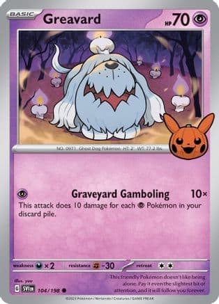 Greavard — Trick or Trade BOOster Bundle 2024 Pokémon TCG card by yuu