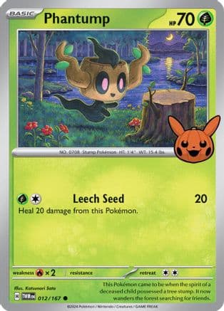 Phantump — Trick or Trade BOOster Bundle 2024 Pokémon TCG card by Katsunori Sato