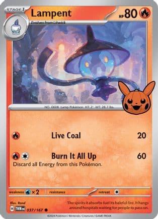 Lampent — Trick or Trade BOOster Bundle 2024 Pokémon TCG card by Rond