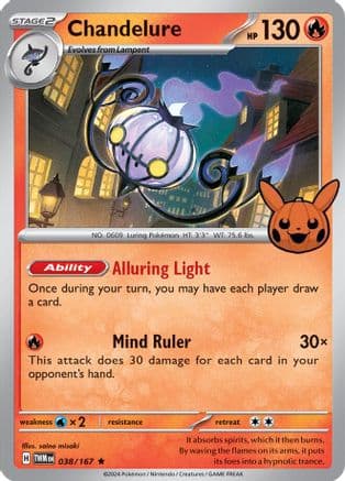 Chandelure — Trick or Trade BOOster Bundle 2024 Pokémon TCG card by saino misaki