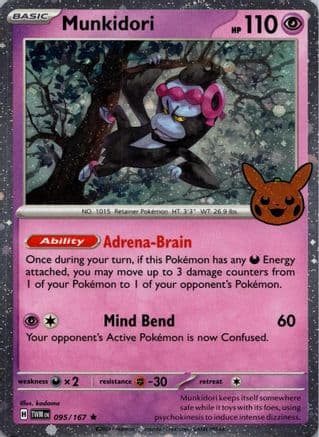 Munkidori (Cosmos Holo) — Pokémon TCG card