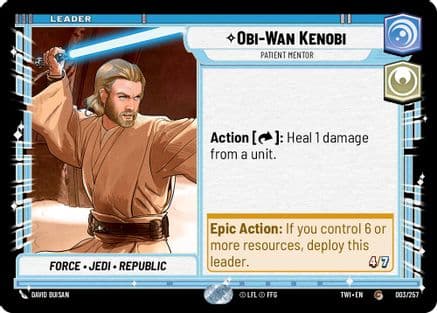 Obi-Wan Kenobi - Patient Mentor — Twilight of the Republic Star Wars: Unlimited card by David Buisan