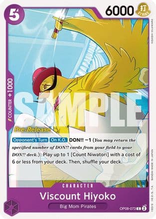 Viscount Hiyoko — Two Legends Pre-Release Cards