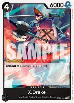 X.Drake — Two Legends Pre-Release Cards One Piece Card Game card by Yamada Rokkaku