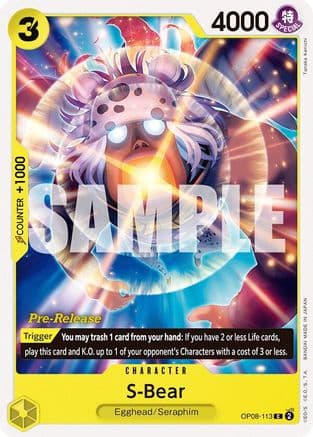 S-Bear — Two Legends Pre-Release Cards One Piece Card Game card by Tanaka Kenichi