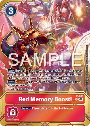 Red Memory Boost! - P-035 (Premium Card Collection - Memory Boost! Set) — Digimon Promotion Cards