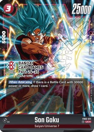 Son Goku - FB03-011 (BANDAI Card Games Fest 24-25 World Tour) — Fusion World Promotion Cards and Packs