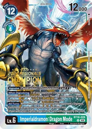 Imperialdramon: Dragon Mode (2024 Regionals Champion) — Digimon Card Game card