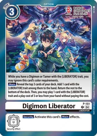 Digimon Liberator - P-151 (BANDAI Card Games Fest 24-25 World Tour) — Digimon Promotion Cards