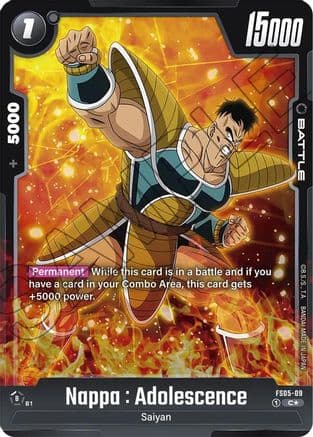 Nappa : Adolescence (Bonus Pack Alternate Art) — Starter Deck 5: Bardock