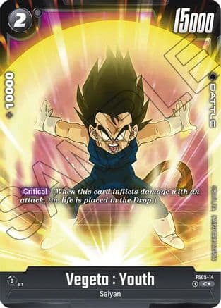 Vegeta : Youth (Bonus Pack Alternate Art) — Dragon Ball Super: Fusion World card