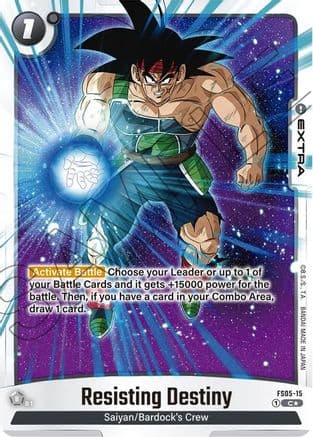 Resisting Destiny (Bonus Pack Alternate Art) — Starter Deck 5: Bardock Dragon Ball Super: Fusion World card by BANDAI MADE IN JAPAN