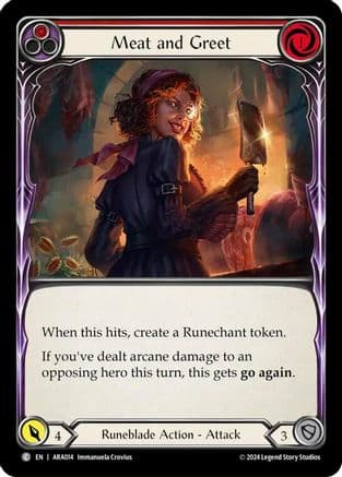 Meat and Greet (Red) — Blitz Deck: Rosetta - Aurora Flesh and Blood card by Immuane Omnis