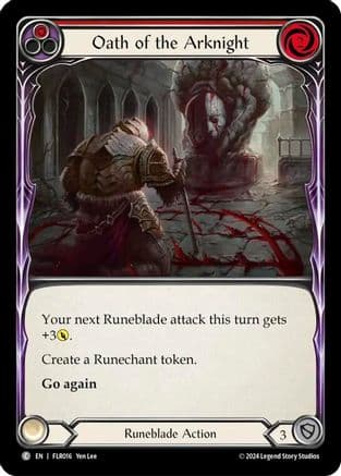 Oath of the Arknight (Red) — Blitz Deck: Rosetta - Florian Flesh and Blood card by larbesta