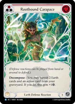 Rootbound Carapace (Red) — Blitz Deck: Rosetta - Verdance Flesh and Blood card by Rio Sabda