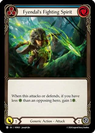 Fyendal's Fighting Spirit (Blue) — Blitz Deck: Rosetta - Verdance Flesh and Blood card by Joseph Qiu