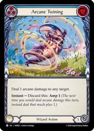 Arcane Twining (Blue) — Blitz Deck: Rosetta - Verdance Flesh and Blood card by Carlos Cruchaga