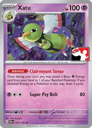 Xatu - 072/182 — Prize Pack Series Cards Pokémon TCG card by Tetsu Kayama